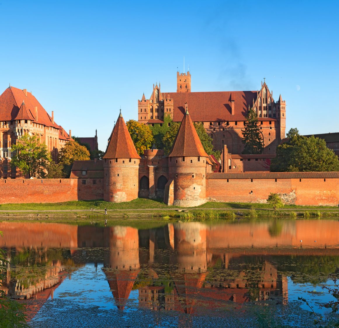 Malbork castle, Teutonic Knights' fortress also known as Marienburg, UNESCO World Heritage Site, Poland.